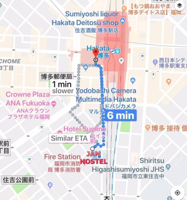 פוקואוקה Jam Hostel Hakata Station Front מראה חיצוני תמונה